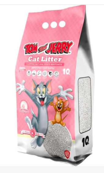 Tom And Jerry Bebek Pudralı Topaklanan İnce Taneli Bentonit Kedi Kumu 10 lt