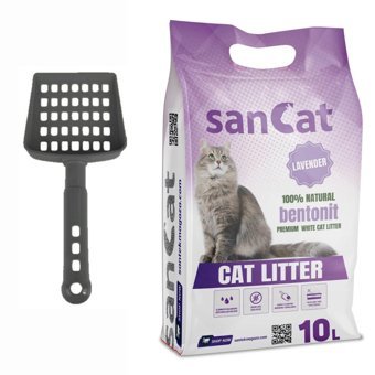 sancat Lavanta Kokulu Topaklanan İnce Taneli Bentonit Kedi Kumu 10 lt