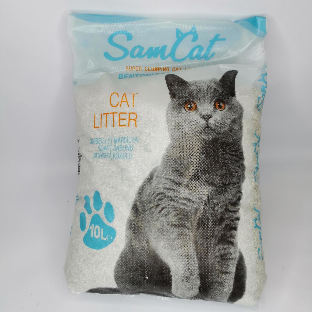 CNC Pet Beyaz Sabun Kokulu Topaklanan İnce Taneli Bentonit Kedi Kumu 10 lt