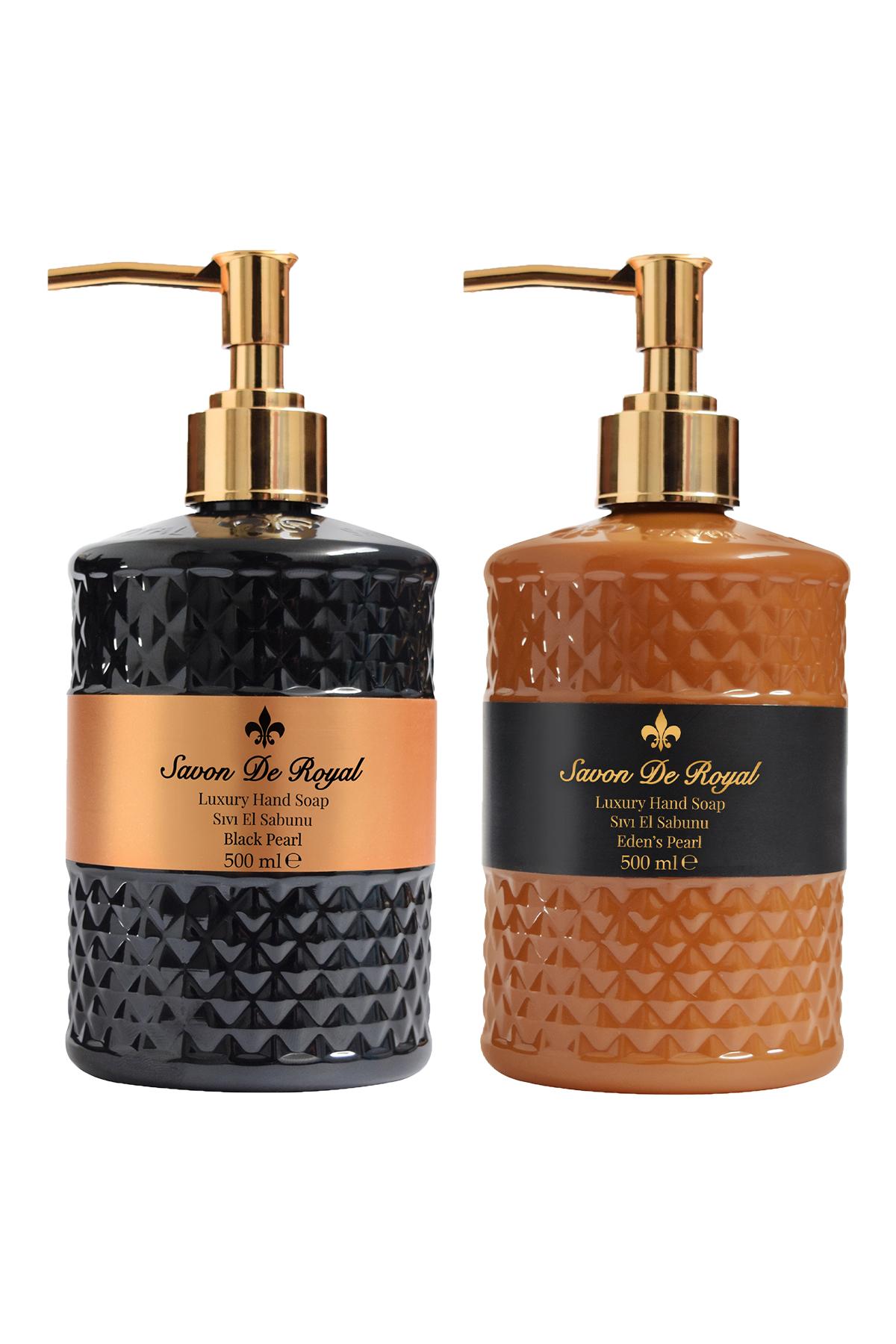 Savon De Royal Black ve Eden S Pearl Nemlendiricili Sıvı Sabun 2 x 500 ml 2'li