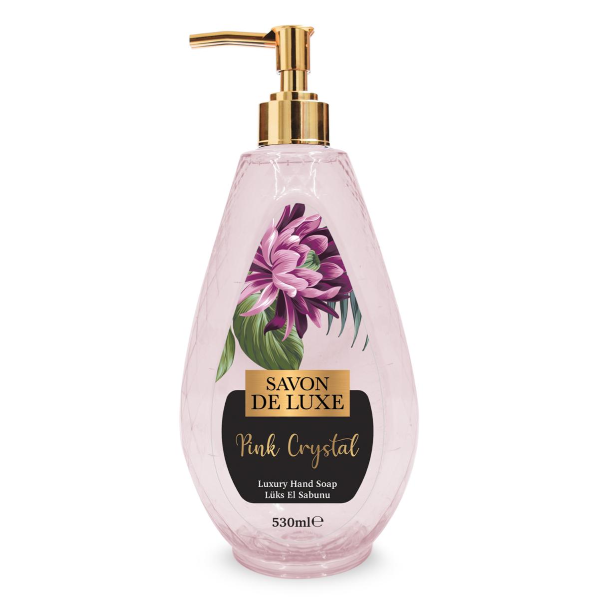 Savon De Luxe Crystal Line Luxury Pink Crystal Nemlendiricili Sıvı Sabun 530 ml Tekli