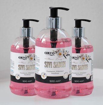 OxfoPro Papatya Özlü Parabensiz Sıvı Sabun 3 x 500 ml 3'lü