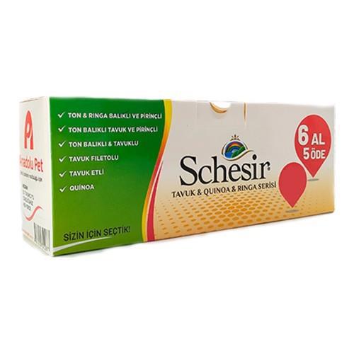 Schesir 6 Al 5 Öde Tavuklu Yetişkin Yaş Kedi Maması 6x40 gr