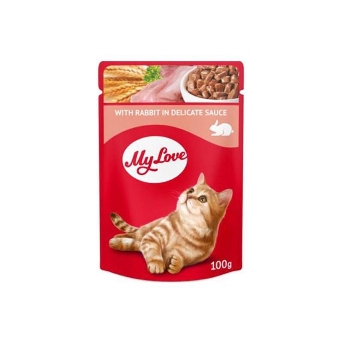 My Love With Rabbit In Delicate Sauce Tavşanlı Yetişkin Yaş Kedi Maması 100 gr