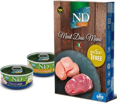N&D Meat Duo Menu Etli Yetişkin Yaş Kedi Maması 6x70 gr
