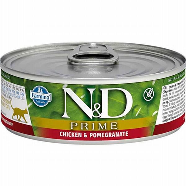 N&D Prime Tavuklu Yetişkin Yaş Kedi Maması 80 gr
