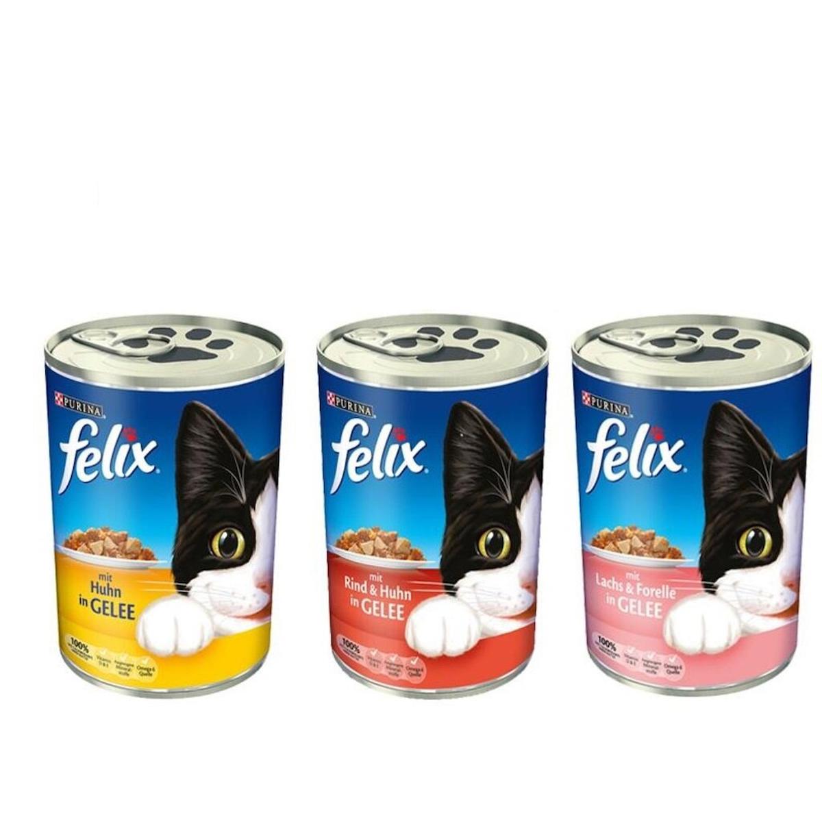 Felix Rind & Huhn Karışık Yetişkin Yaş Kedi Maması 24x400 gr