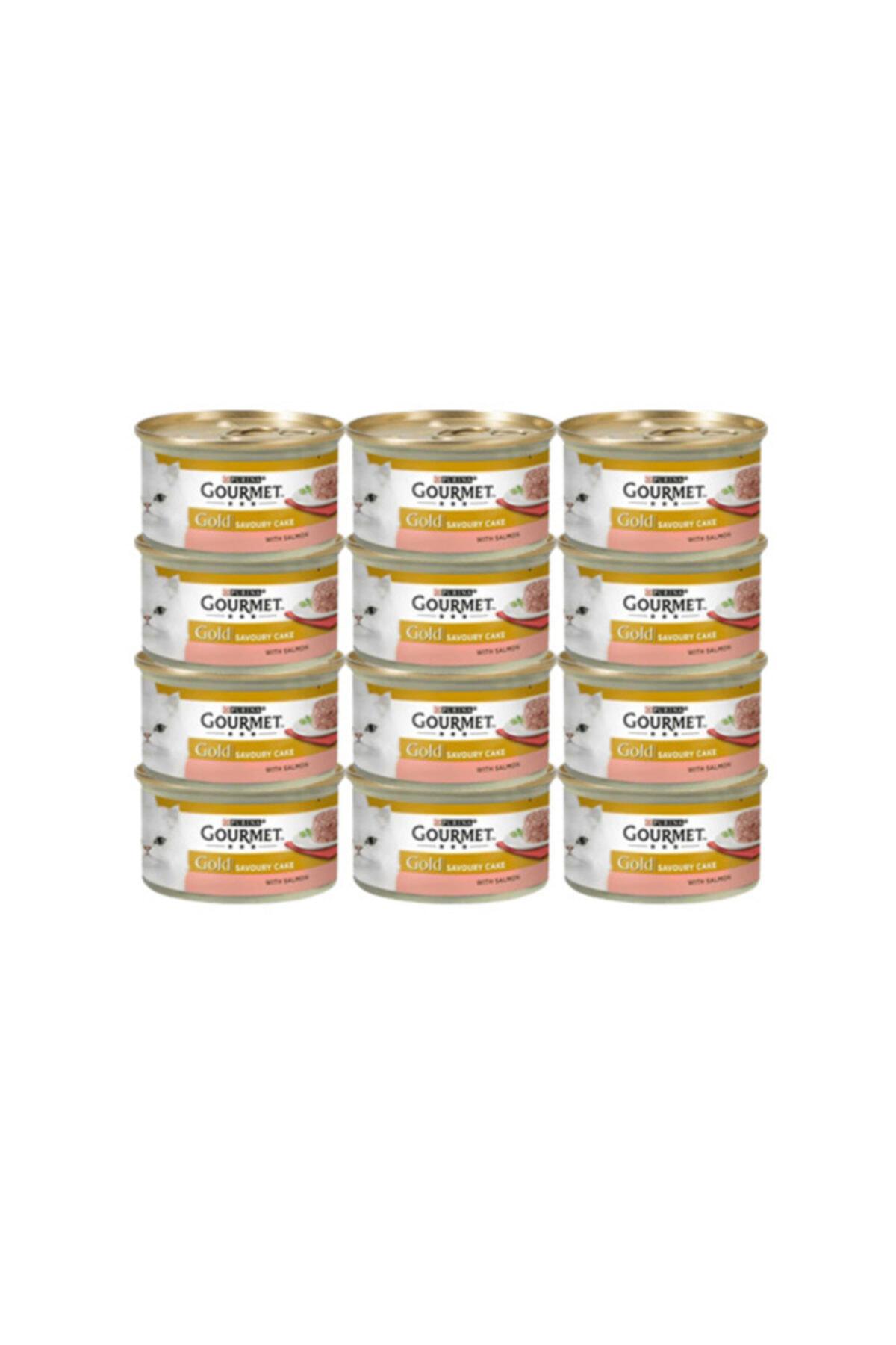 Purina Gold Somonlu Yetişkin Yaş Kedi Maması 12x85 gr