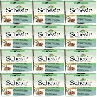 Schesir Salads Poke Tavuklu Yetişkin Yaş Kedi Maması 12x85 gr