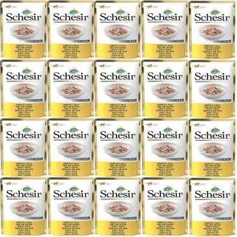 Schesir In Jelly Ton Balıklı ve Tavuk Yetişkin Yaş Kedi Maması 20x85 gr