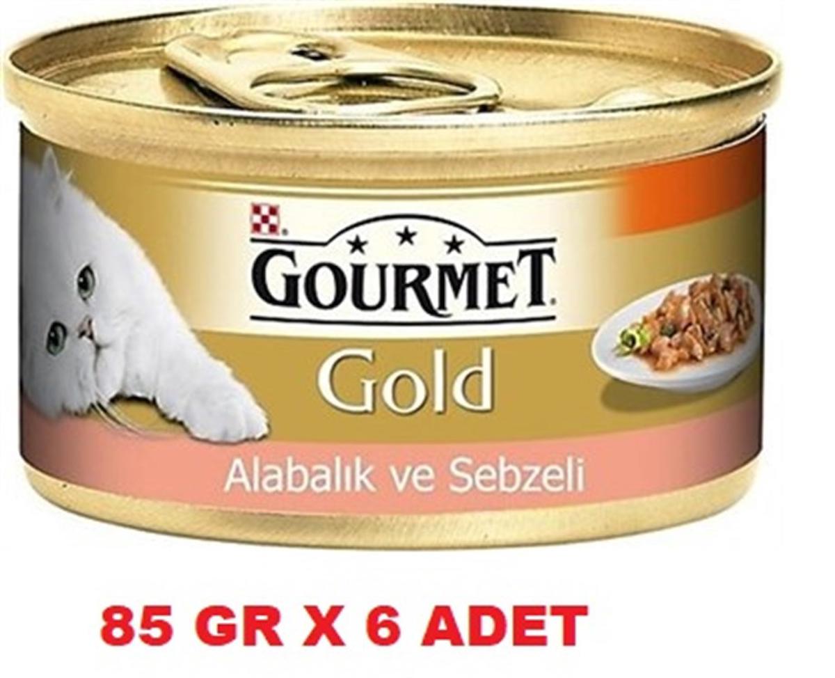 Purina Gold Alabalıklı ve Sebzeli Parça Etli Yetişkin Yaş Kedi Maması 6x85 gr