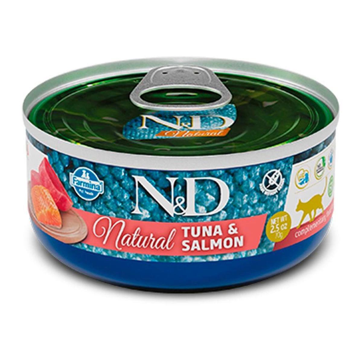 N&D Natural Balıklı Yetişkin Yaş Kedi Maması 70 gr
