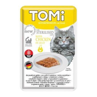 Tomi Superpremium Kısırlaştırılmış Tavuklu Yaş Kedi Maması 85 gr