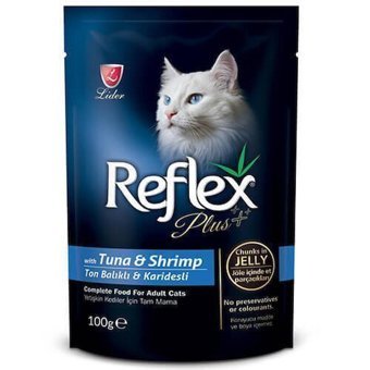 Reflex Plus Plus+ Karidesli Parça Etli Yetişkin Yaş Kedi Maması 100 gr