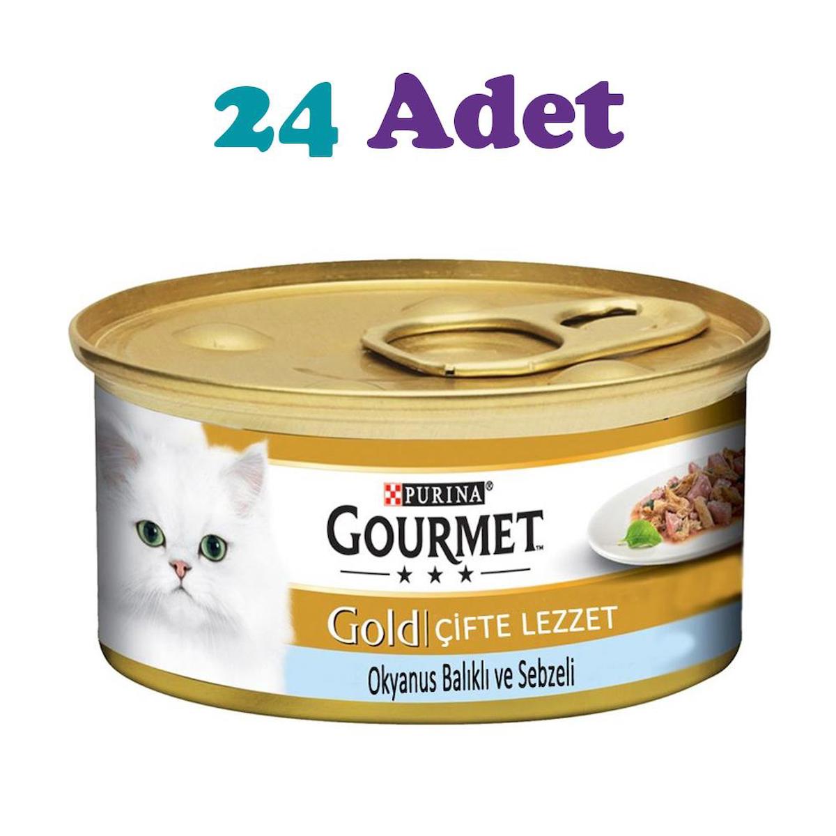 Purina Gold Balıklı Parça Etli Soslu Yetişkin Yaş Kedi Maması 24x85 gr