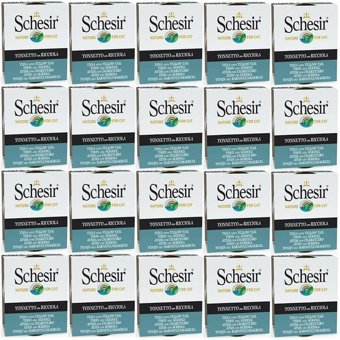 Schesir Nature Ton Balıklı ve Sarı Kuyruk Balığı Jöleli Yetişkin Yaş Kedi Maması 20x85 gr