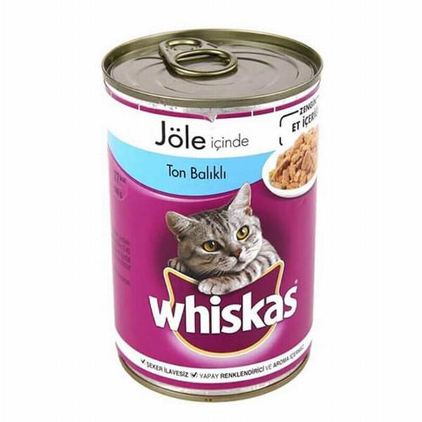 Whiskas Jöle İçinde Ton Balıklı Yetişkin Yaş Kedi Maması 24x400 gr