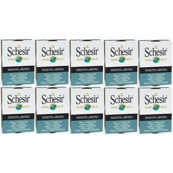 Schesir Nature Ton Balıklı ve Sarı Kuyruk Balığı Jöleli Yetişkin Yaş Kedi Maması 10x85 gr