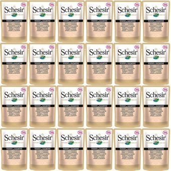 Schesir Nature Ton Balıklı ve Somonlu Yetişkin Yaş Kedi Maması 24x100 gr