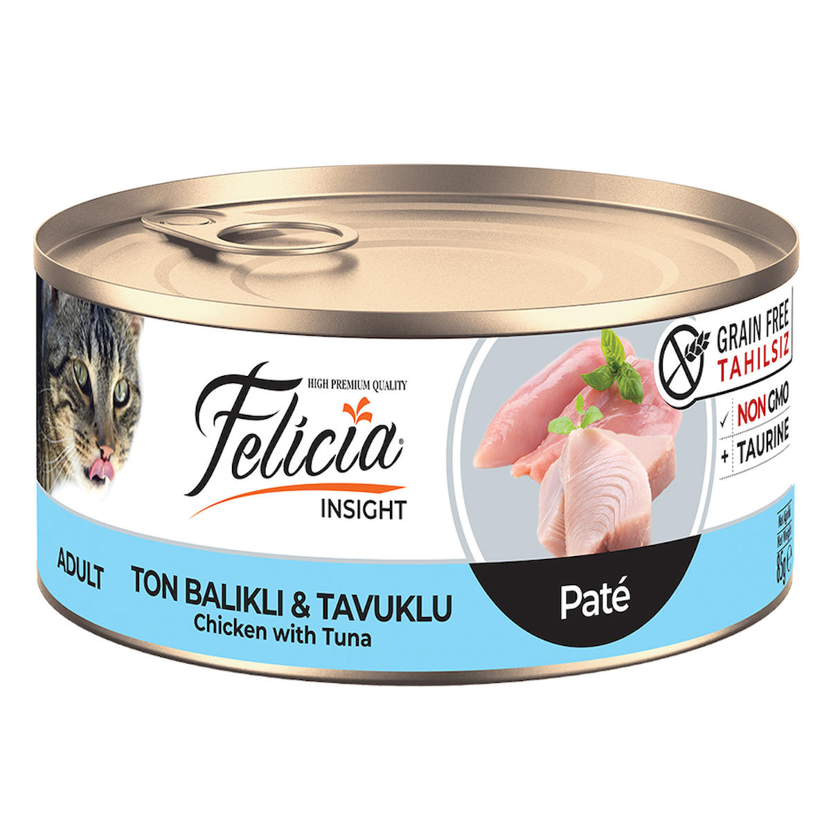 Felicia Insight Ton Balıklı ve Tavuklu Yetişkin Yaş Kedi Maması 24x85 gr