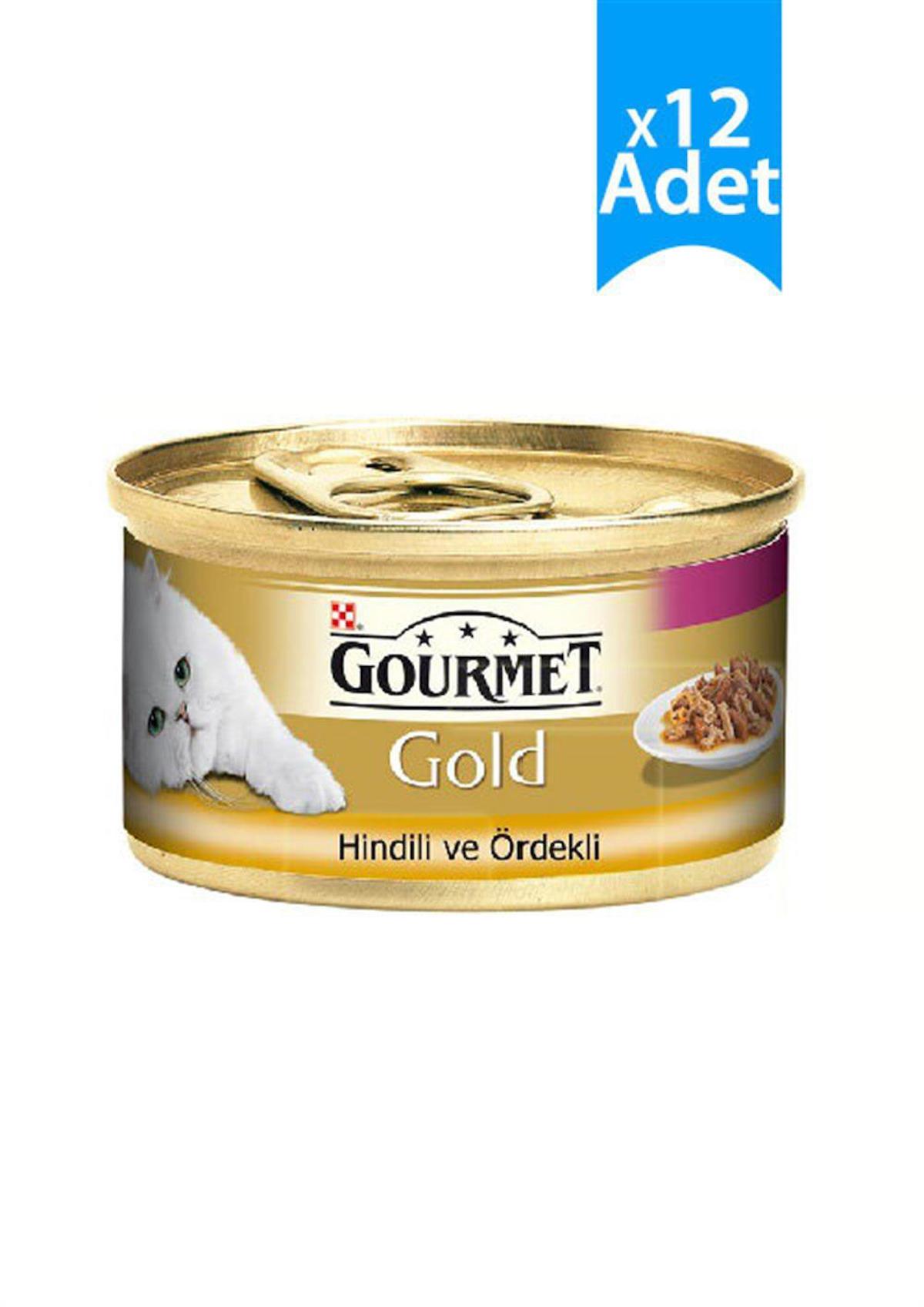 Purina Gold Hindi Etli ve Ördekli Yetişkin Yaş Kedi Maması 12x85 gr