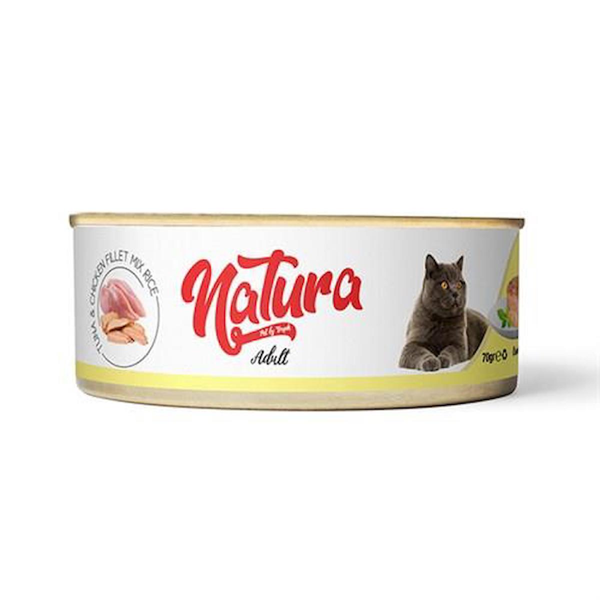 Natura Pet Adult Tavuklu ve Ton Balıklı Yetişkin Yaş Kedi Maması 70 gr