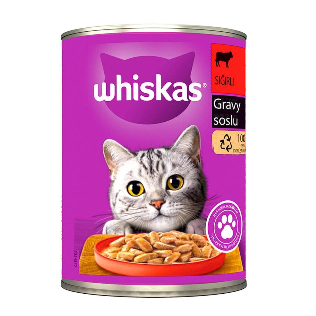 Whiskas Gravy Soslu Biftekli Yetişkin Yaş Kedi Maması 400 gr