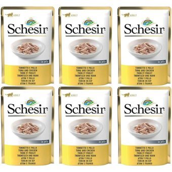 Schesir In Jelly Ton Balıklı ve Tavuk Yetişkin Yaş Kedi Maması 6x85 gr