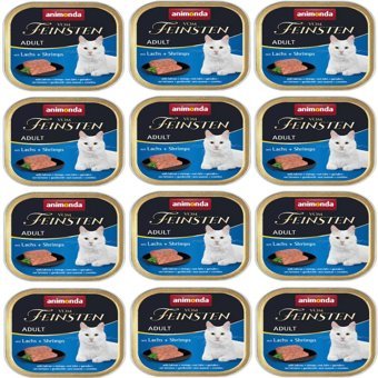 Animonda Vom Feinsten Somonlu ve Karidesli Yetişkin Yaş Kedi Maması 12x100 gr