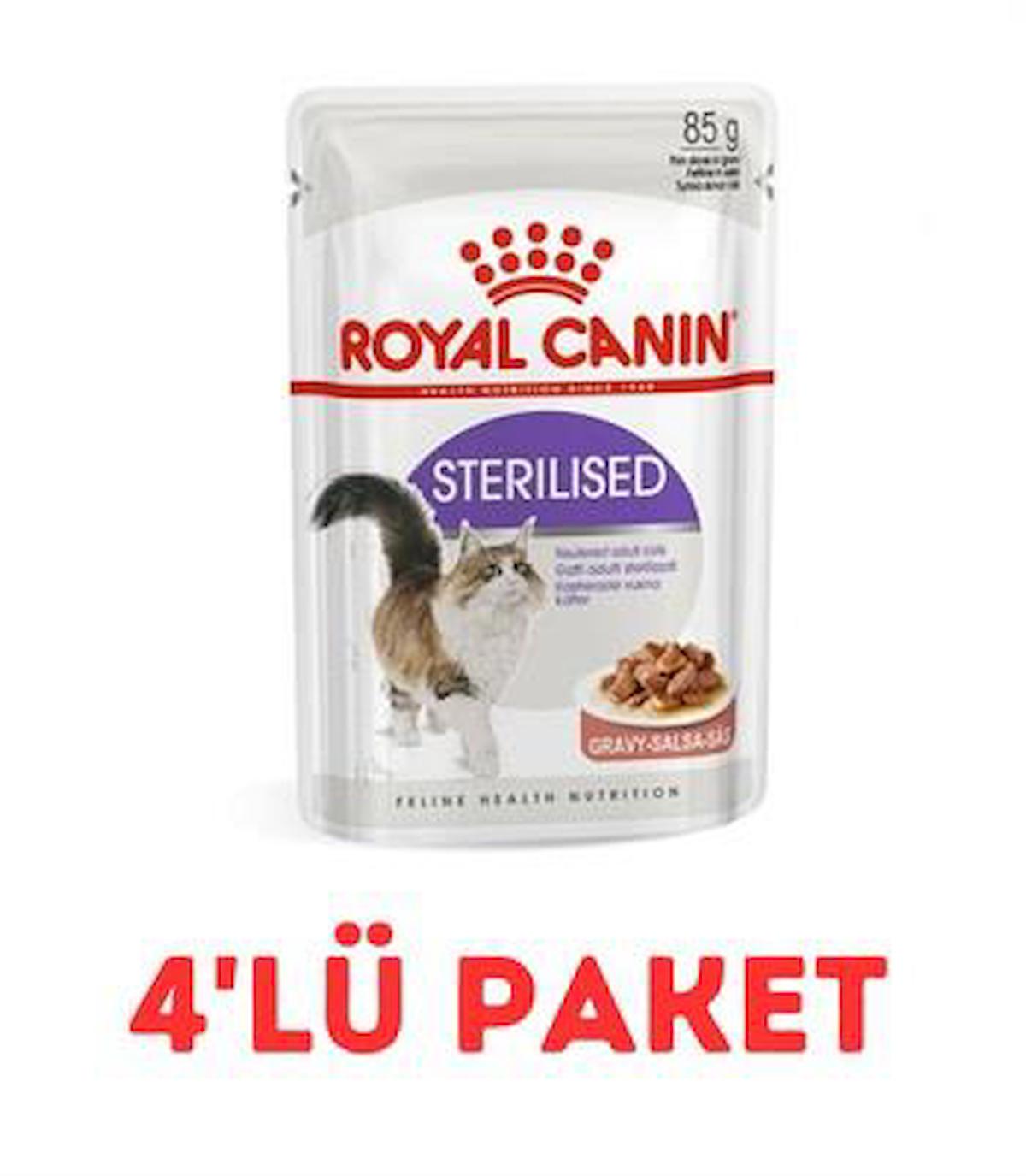 Royal Canin Sterilised Kısırlaştırılmış Etli Yaş Kedi Maması 4x85 gr