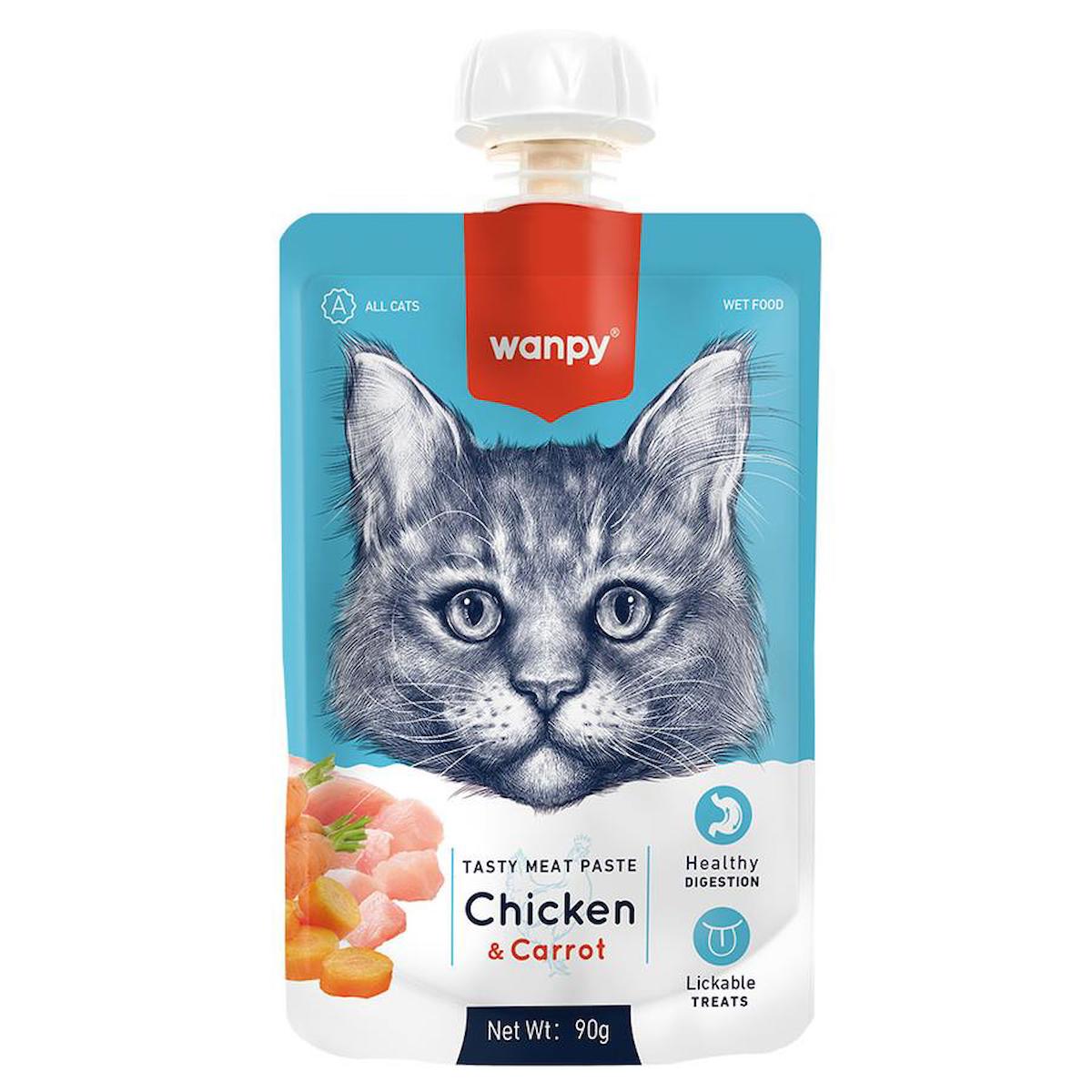 Wanpy Healthy Digestion Tavuklu Ezme Yetişkin Yaş Kedi Maması 90 gr
