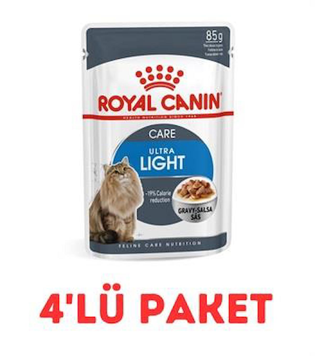 Royal Canin Ultra Light Etli Yetişkin Yaş Kedi Maması 4x85 gr