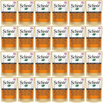 Schesir Nature Karidesli ve Tavuklu Yetişkin Yaş Kedi Maması 24x100 gr