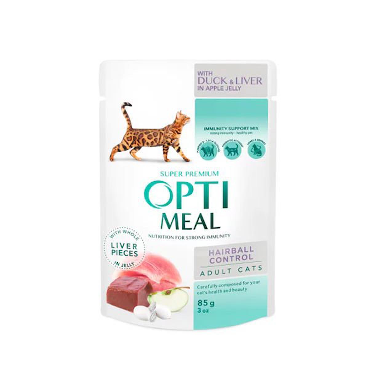 Optimeal Super Premium Ciğerli ve Ördekli Yetişkin Yaş Kedi Maması 85 gr