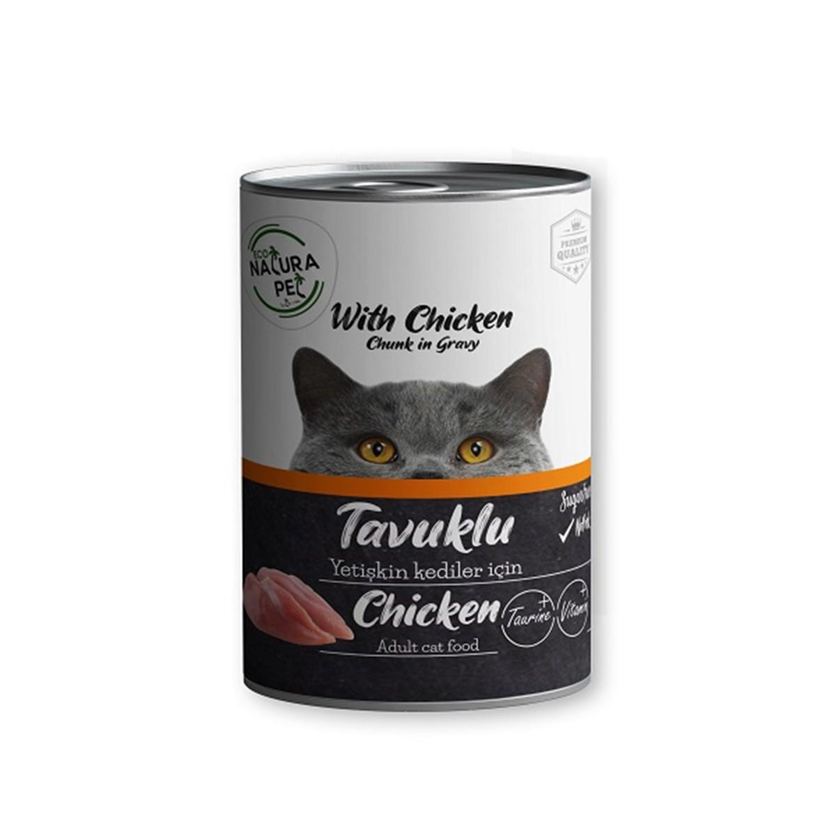 Natura Pet Premium Quality Tavuklu Yetişkin Yaş Kedi Maması 400 gr