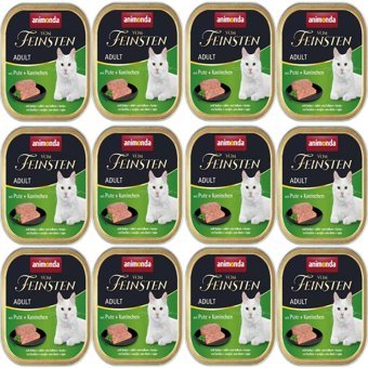 Animonda Vom Feinsten Hindi Etli ve Tavşanlı Yetişkin Yaş Kedi Maması 12x100 gr