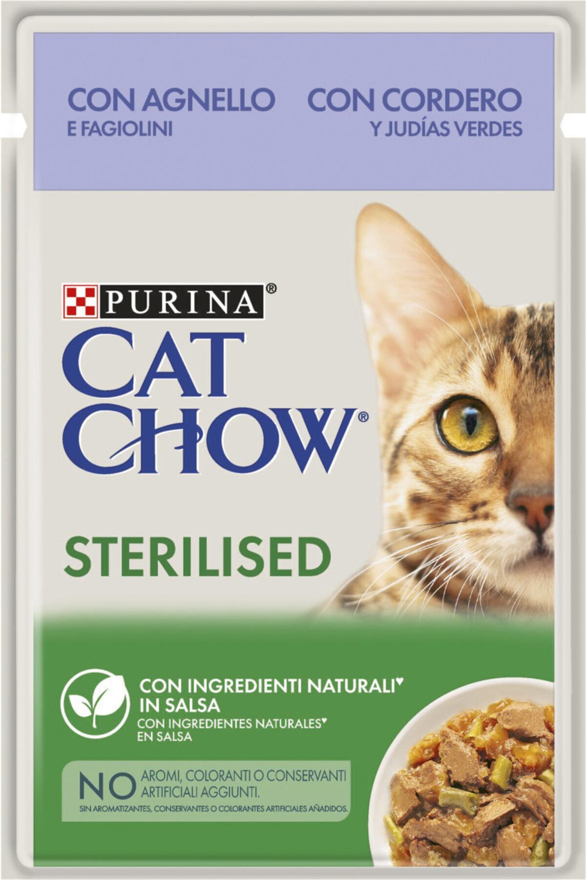 Purina Cat Chow Kısırlaştırılmış Kuzu Etli Yaş Kedi Maması 12x85 gr