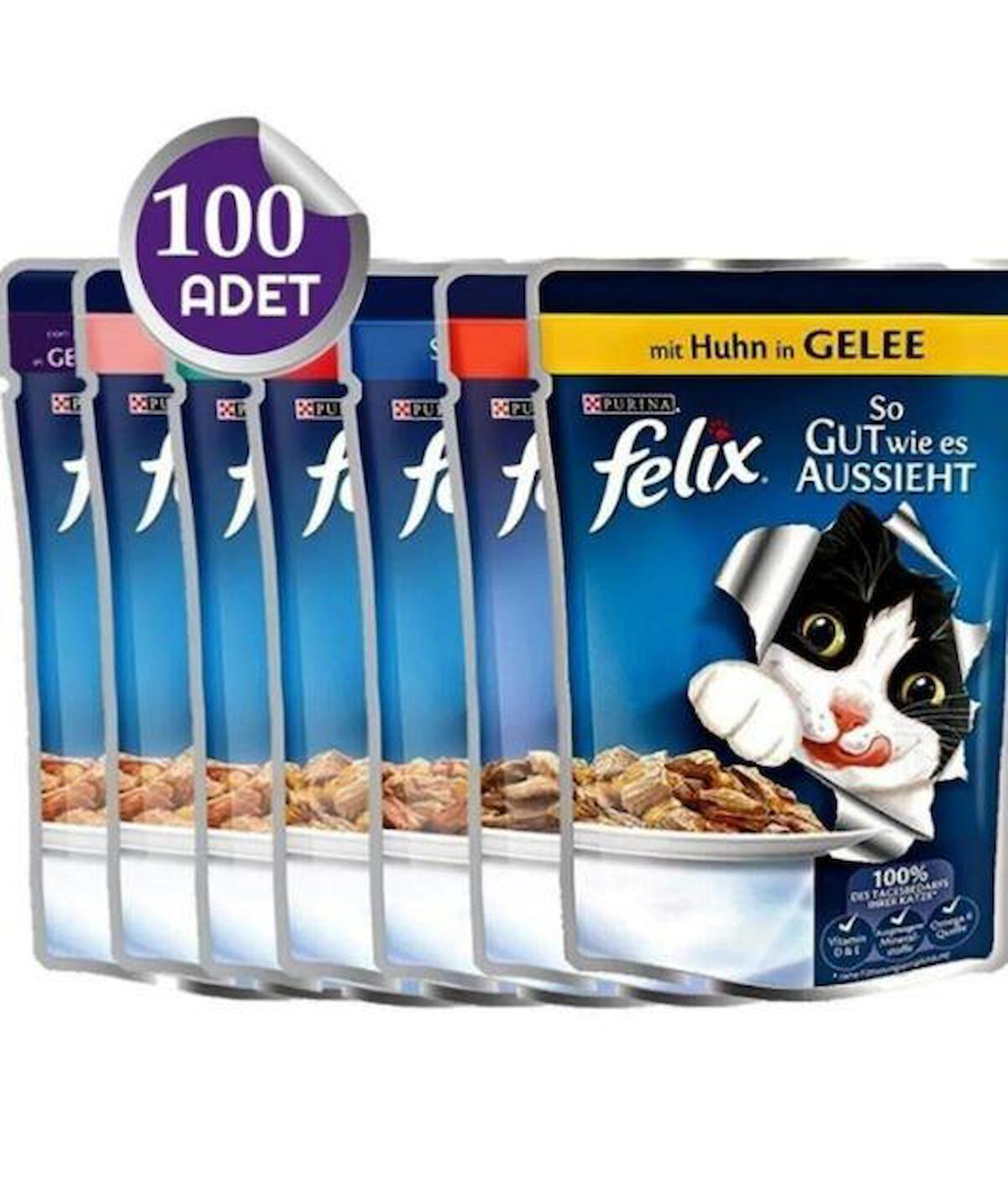 Felix So Gut Wie Es Aussieht Karışık Yetişkin Yaş Kedi Maması 85 gr