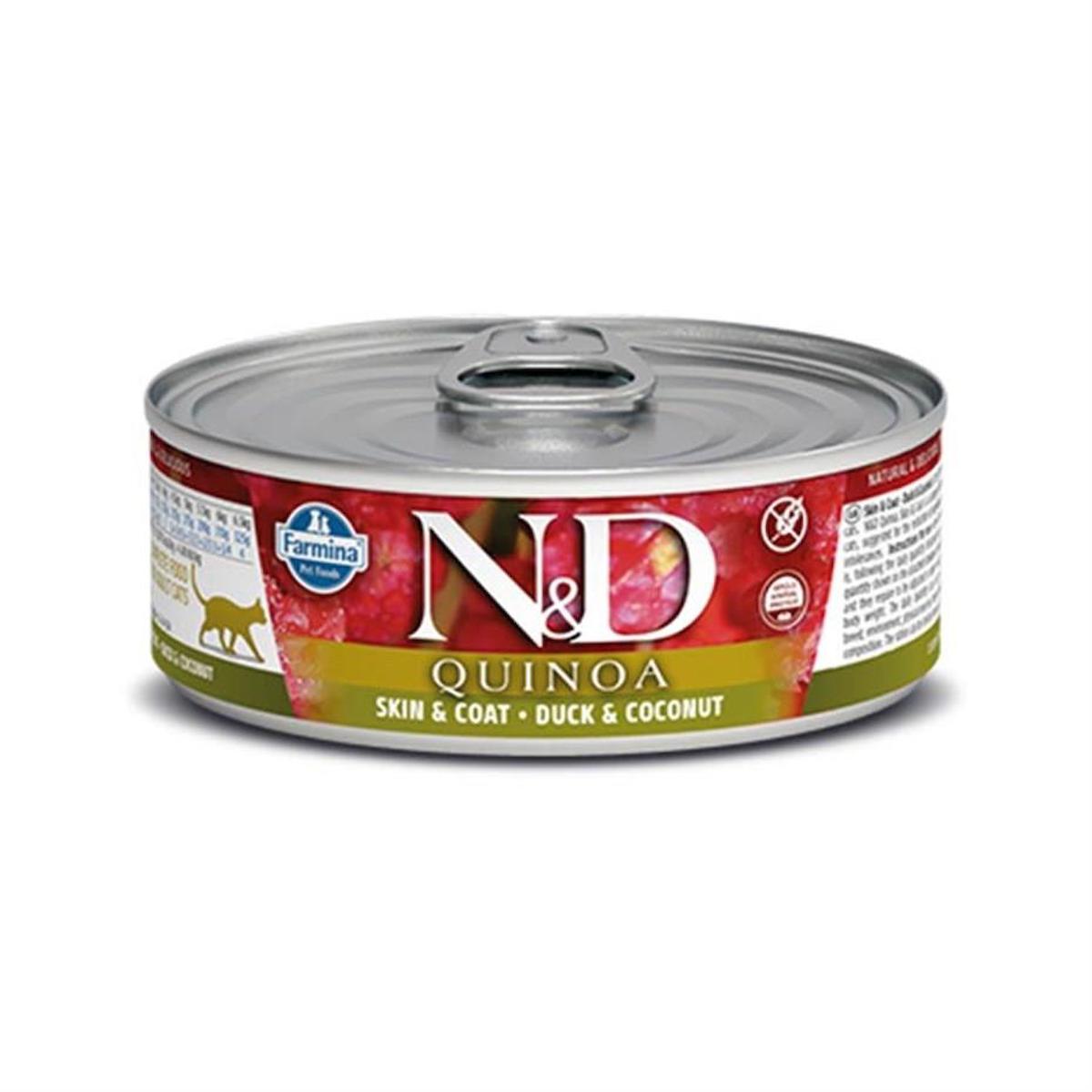 N&D Quinoa Hindi Etli ve Ördekli Yetişkin Yaş Kedi Maması 80 gr