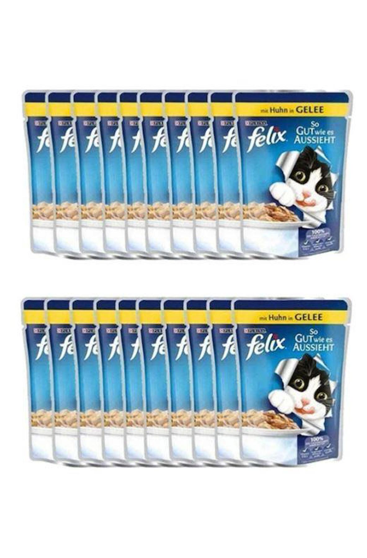 Felix So Gut Wie Es Aussieht Tavuklu Yetişkin Yaş Kedi Maması 85 gr