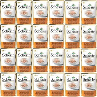 Schesir In Jelly Karidesli ve Tavuklu Yetişkin Yaş Kedi Maması 24x85 gr
