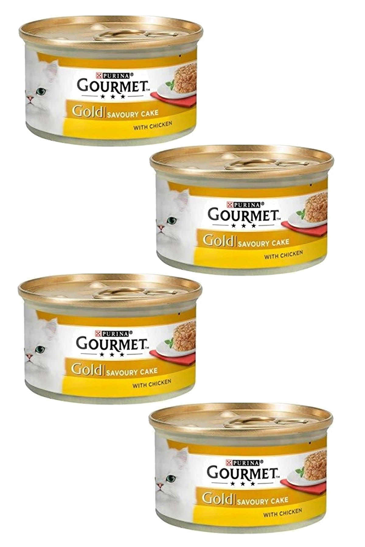 Purina Gold Tavuklu Yetişkin Yaş Kedi Maması 4x85 gr