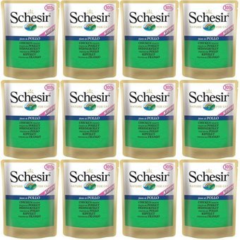 Schesir Nature Tavuklu Yavru Yaş Kedi Maması 12x100 gr