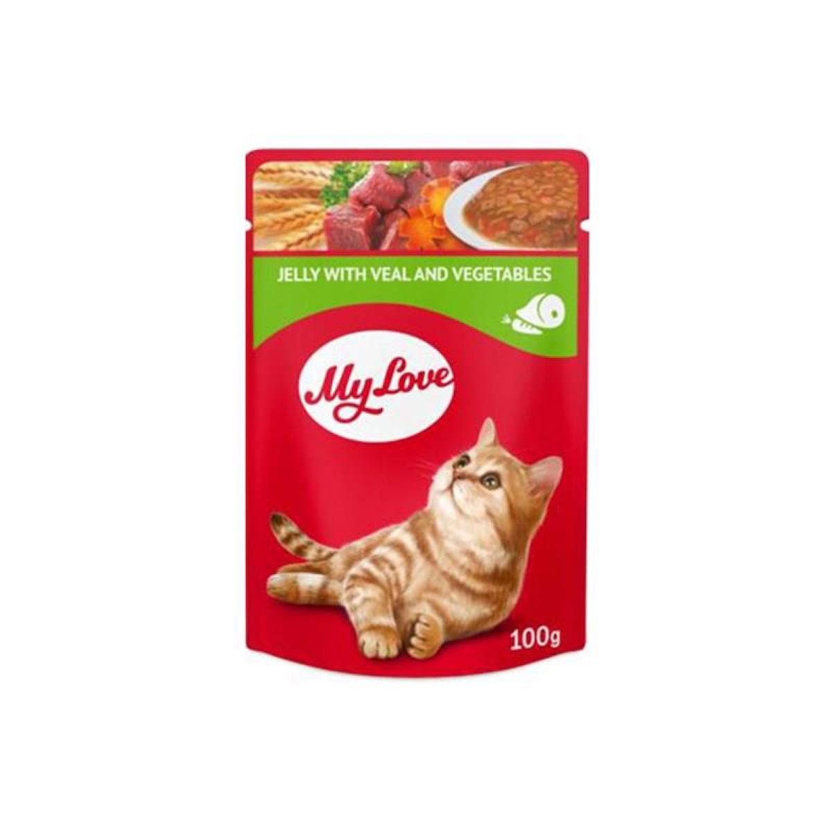 My Love Jelly With Veal And Vegetables Dana Etli Yetişkin Yaş Kedi Maması 100 gr