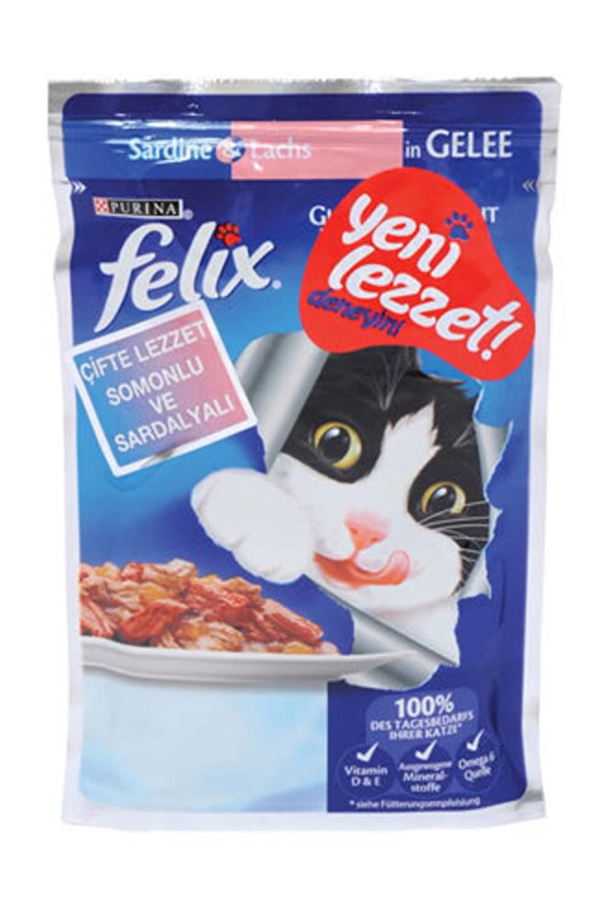 Felix So Gut Wie Es Aussieht Sardalya Yetişkin Yaş Kedi Maması 100 gr