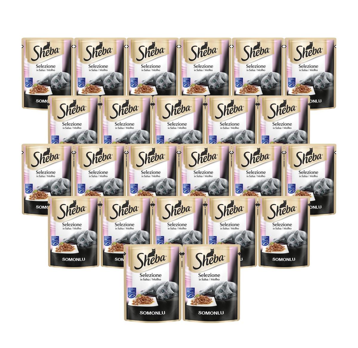 Sheba Selezione Somonlu Yetişkin Yaş Kedi Maması 24x85 gr