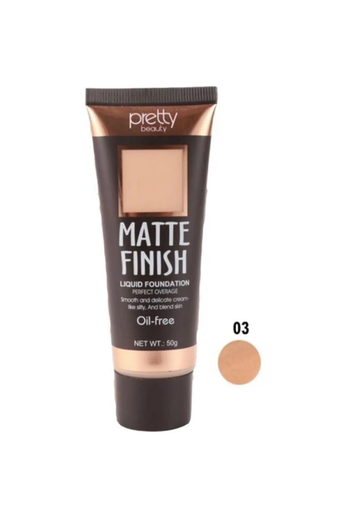 Pretty Beauty Matte Finish 03 Beige Neutral Krem Tüp Fondöten 50 gr