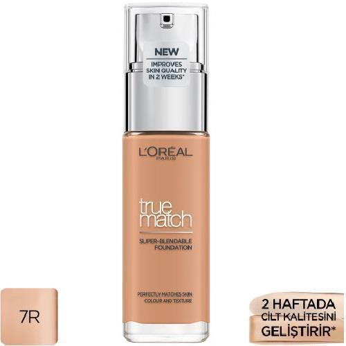 L'Oréal Paris True Match 7R/7C Crose Ambe Likit Serum Fondöten 30 ml