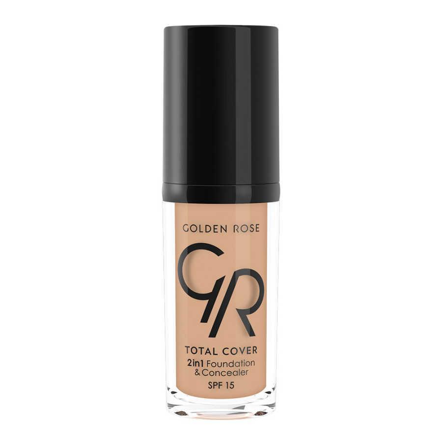 Golden Rose Total Cover 2 in 1 15 Wam Sand Likit Serum Fondöten 30 ml