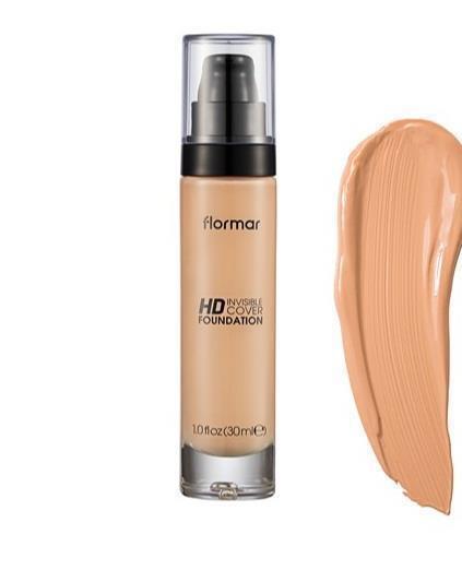 Flormar HD Invisible Cover 60 Ivory Güneş Koruyuculu Likit Serum Fondöten 30 ml